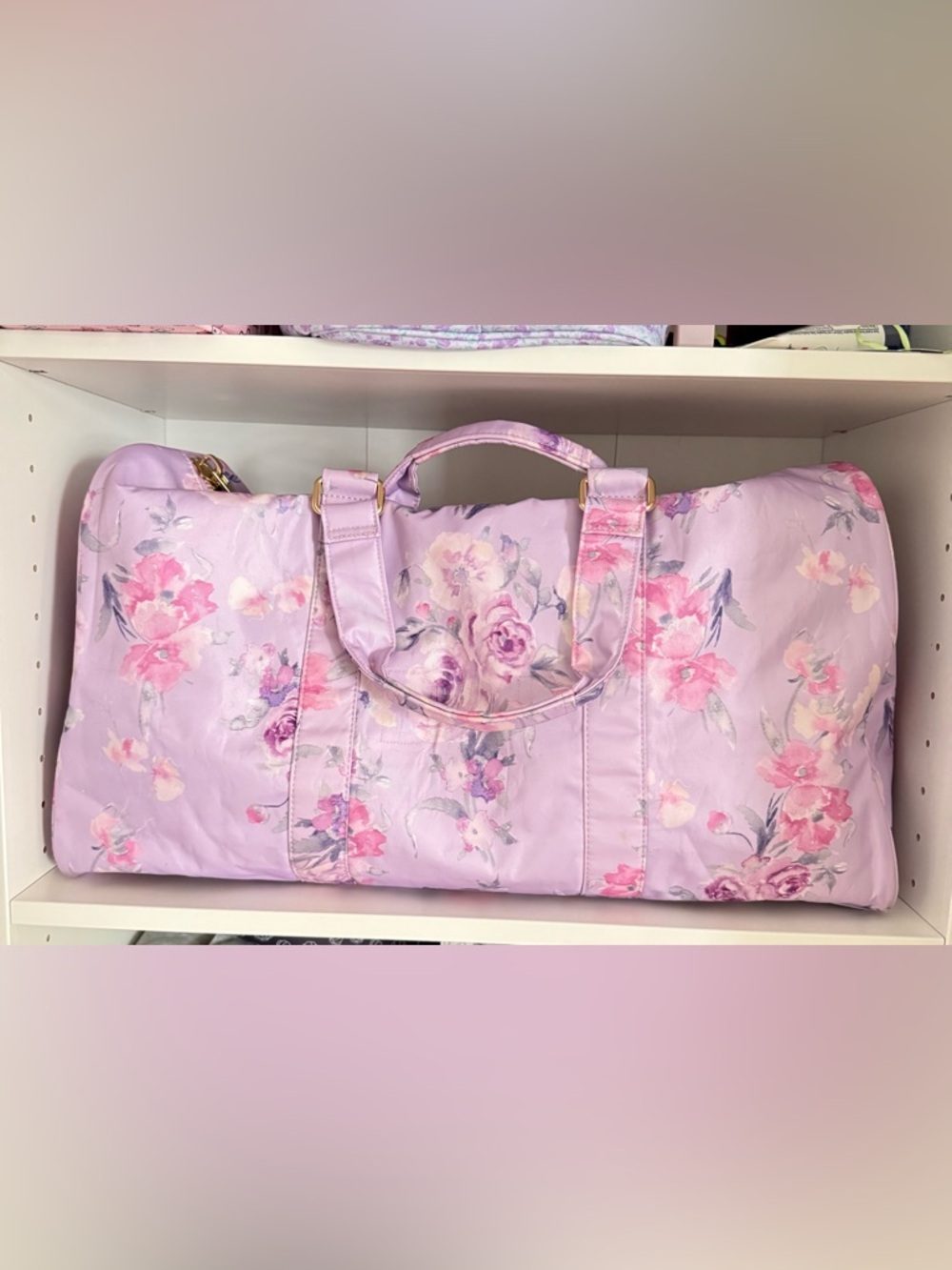 Stoney clover loveshackfancy hibiscus floral duffle and strap